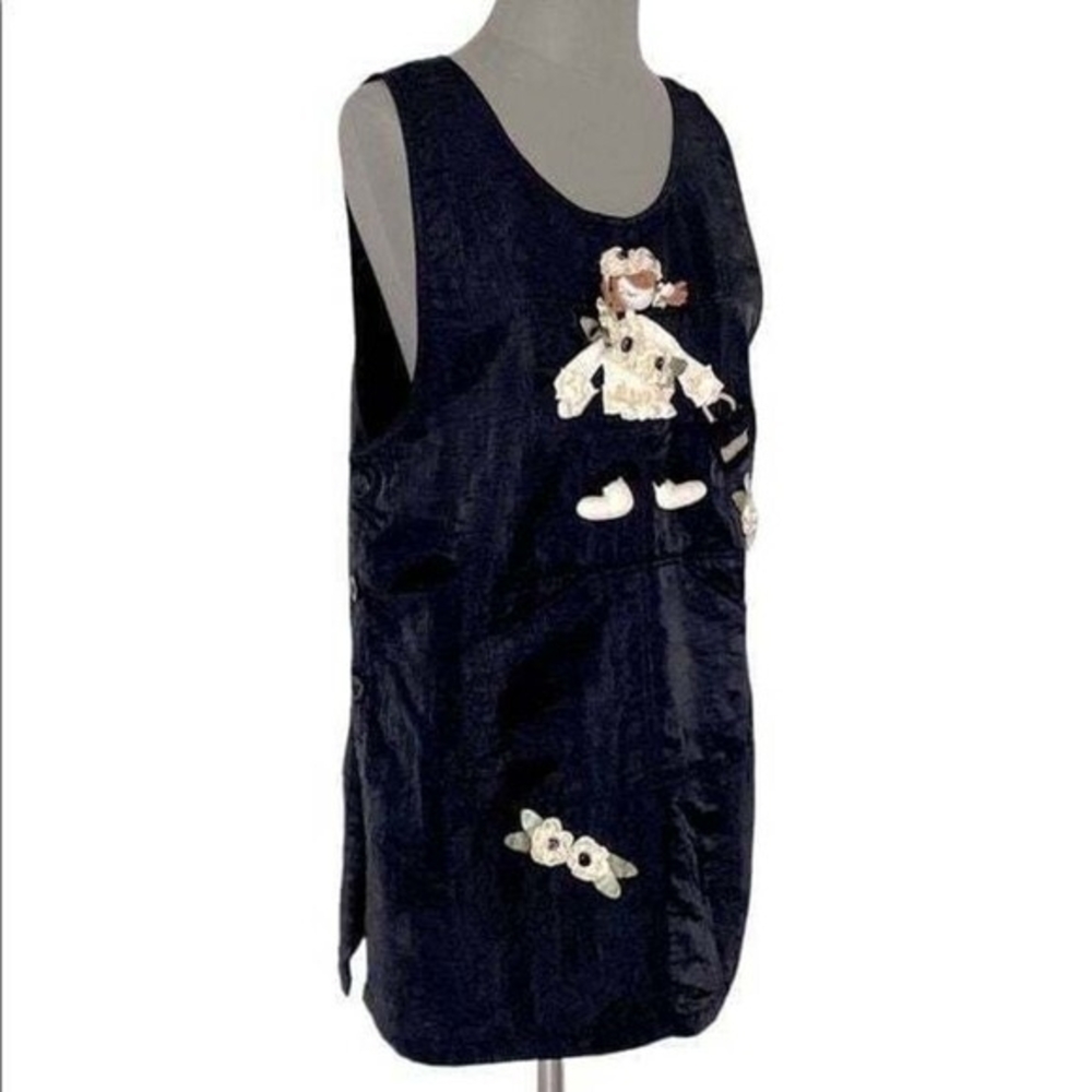 Women's Black Premium Loose Fit 3D Stylist Apron Dress S-L Professional EXC - Picture 6 of 10